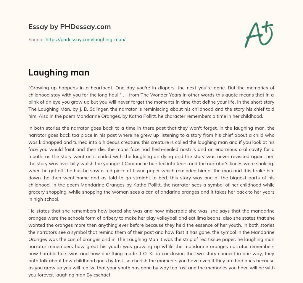 Laughing man essay