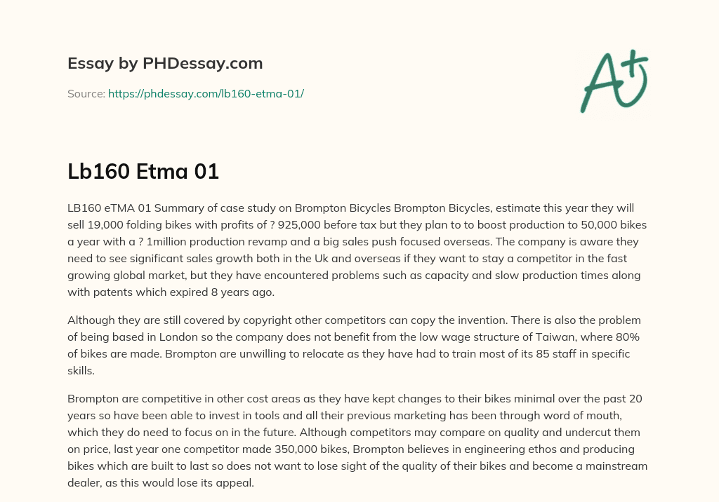 Lb160 Etma 01 essay