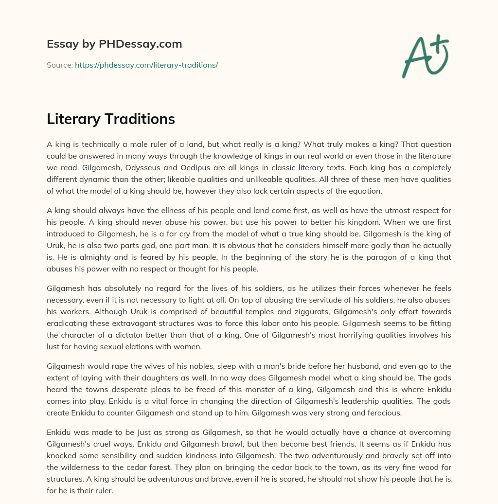 Literary Traditions
