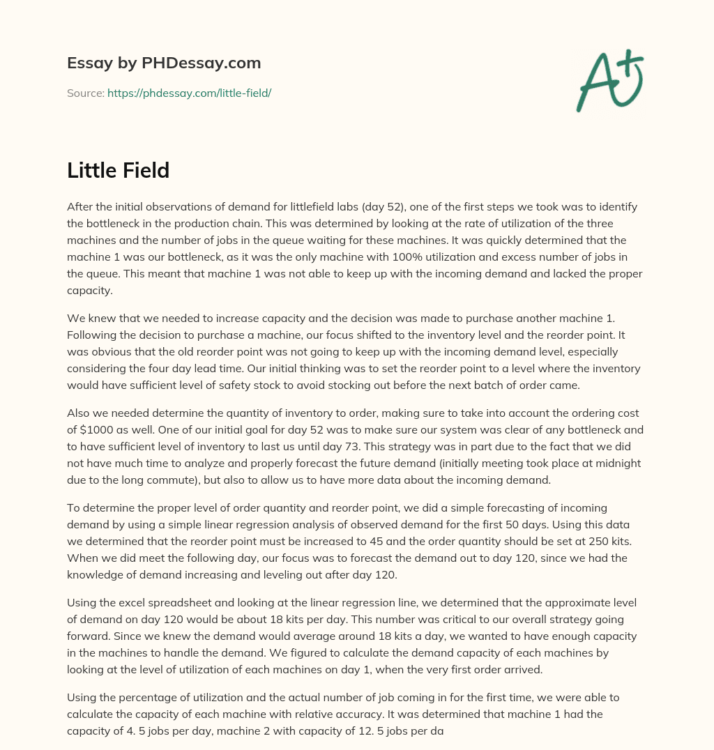 Little Field essay