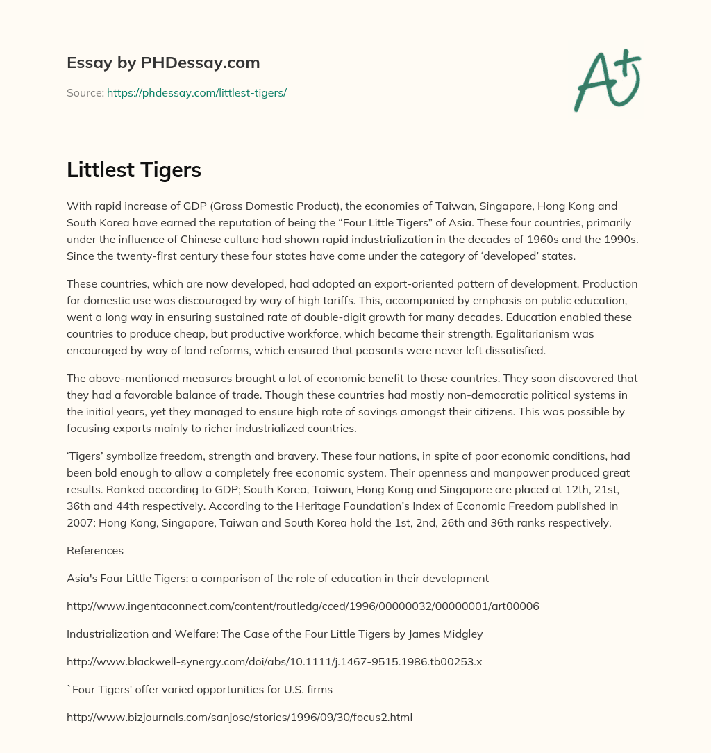 Littlest Tigers essay