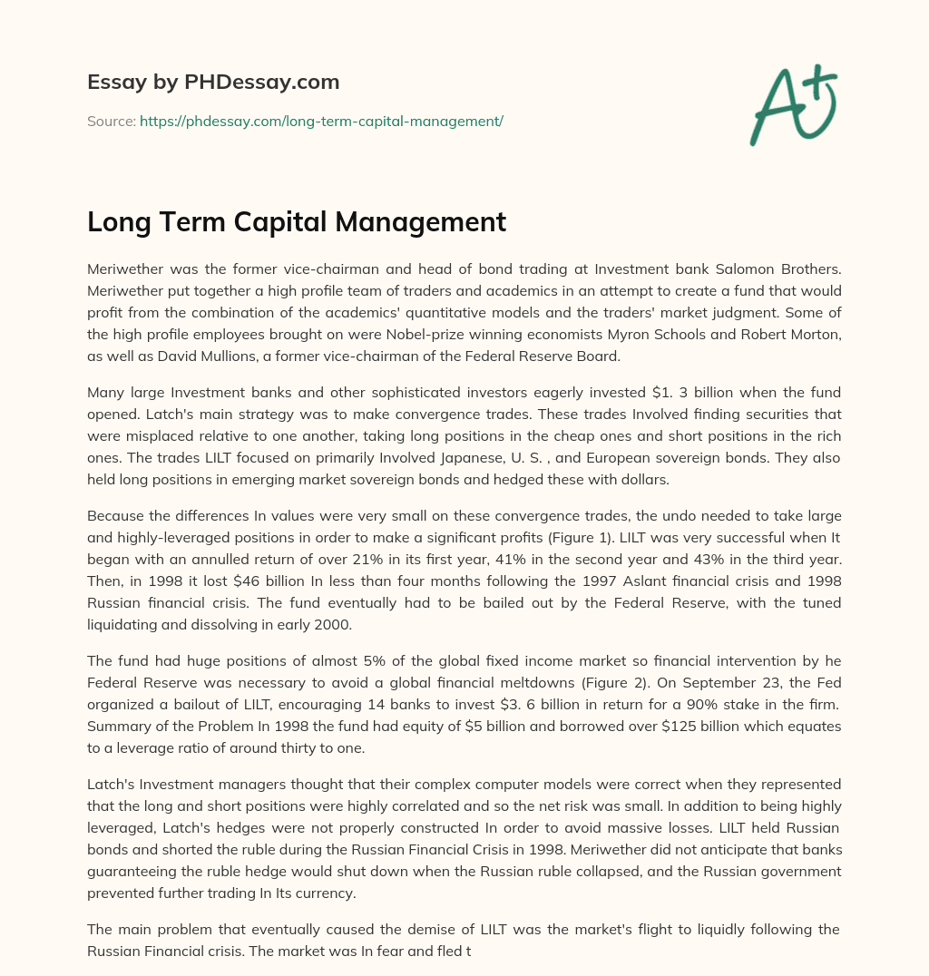 long-term-capital-management-phdessay