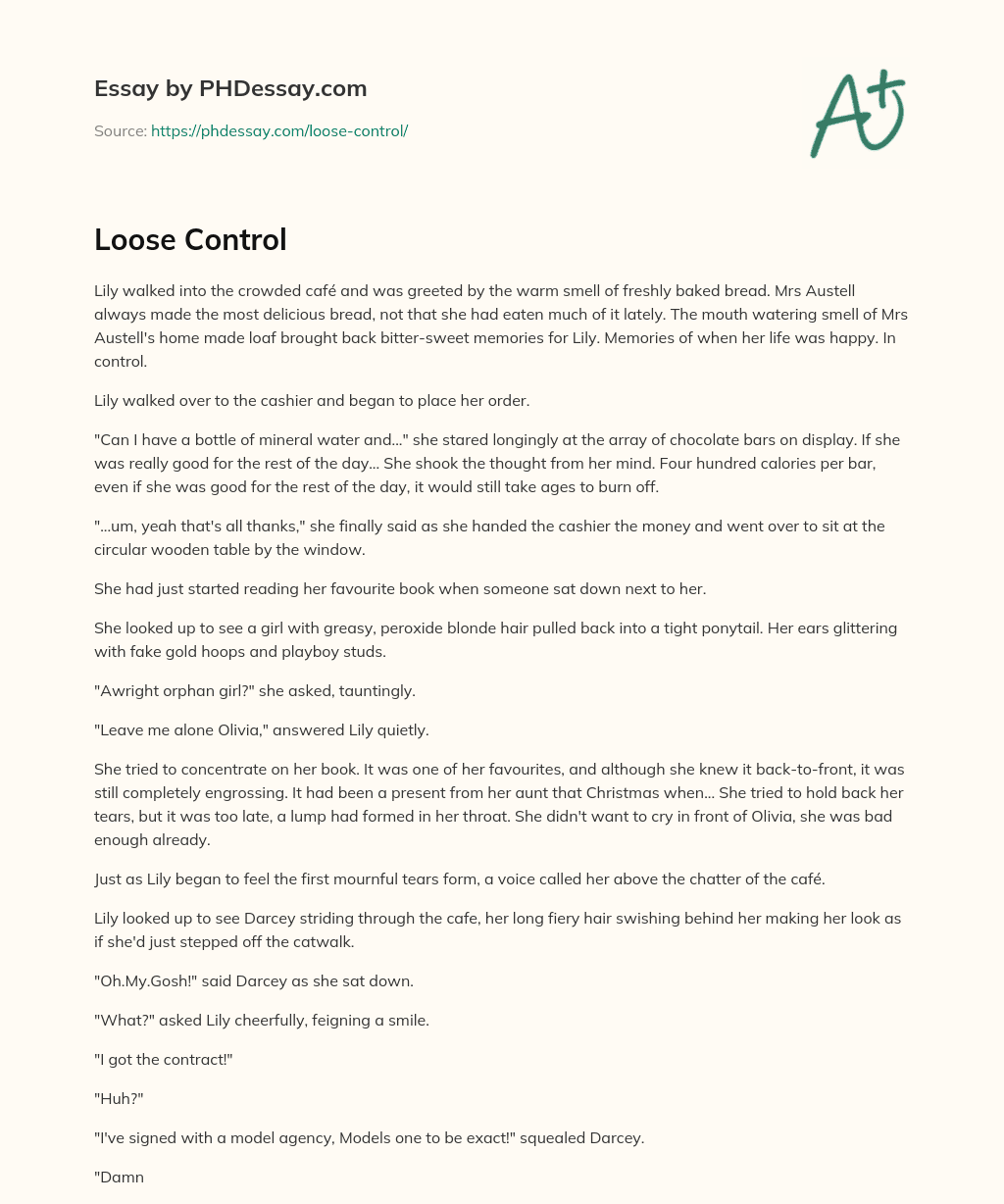 Loose Control essay