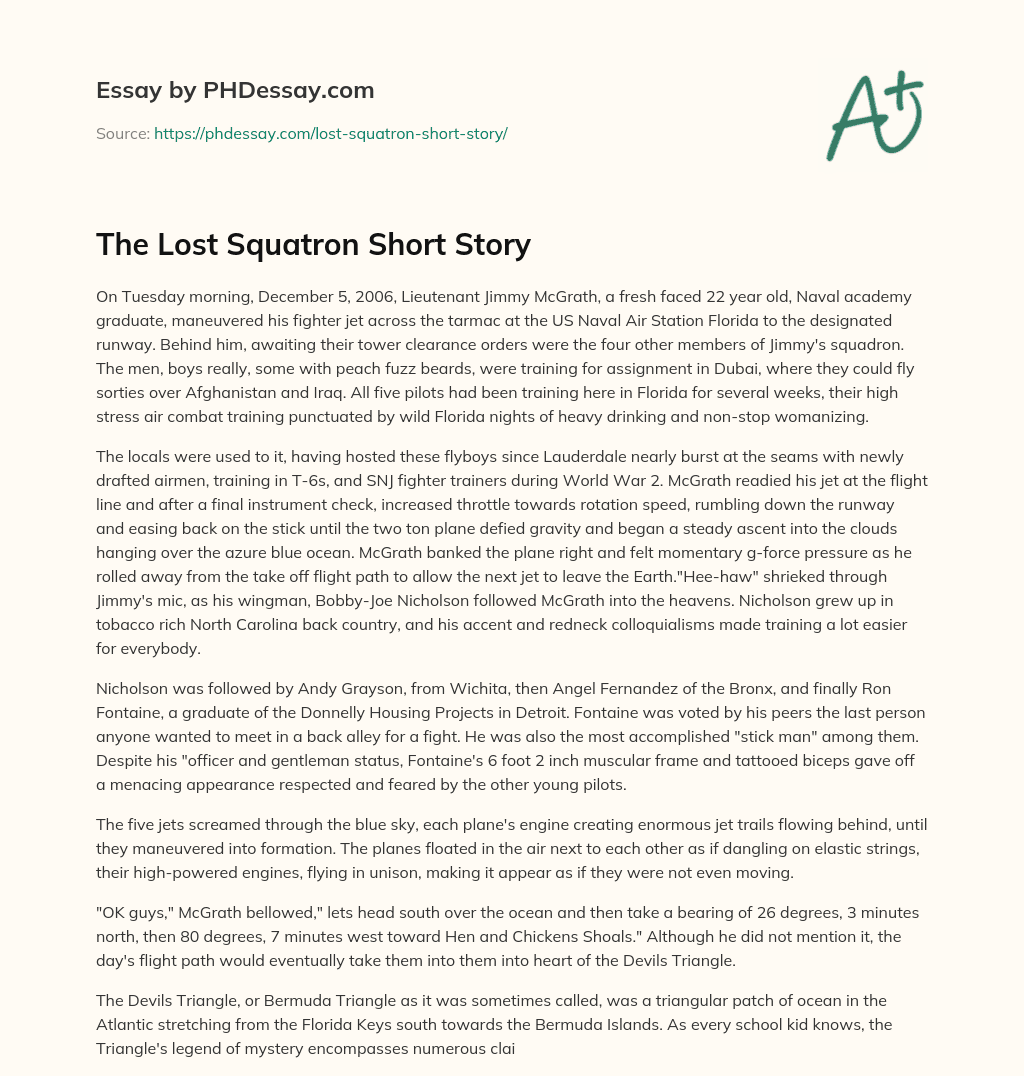 The Lost Squatron Short Story essay