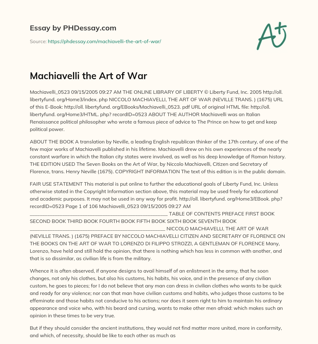 the art of war essay topics