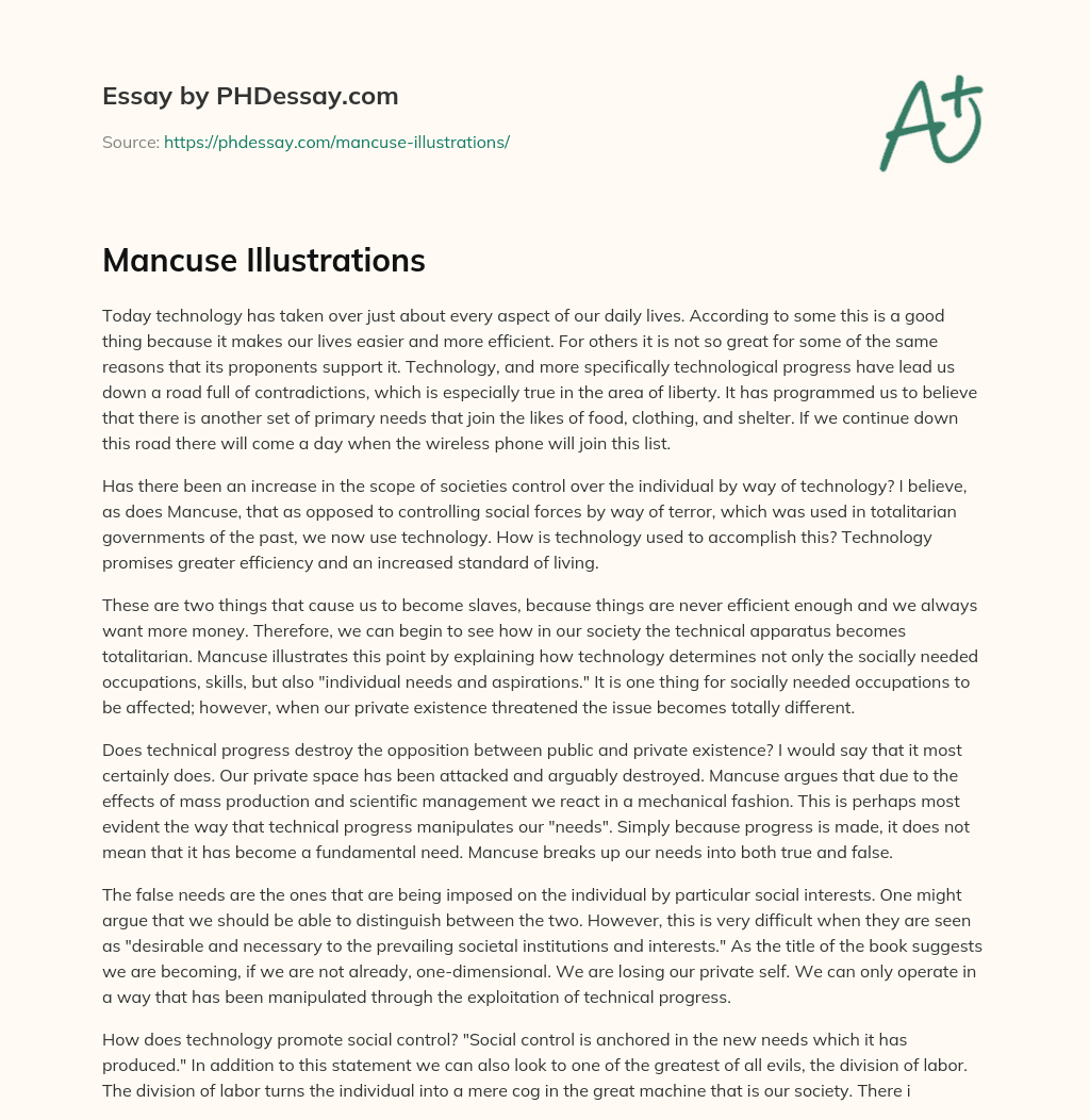 Mancuse Illustrations essay