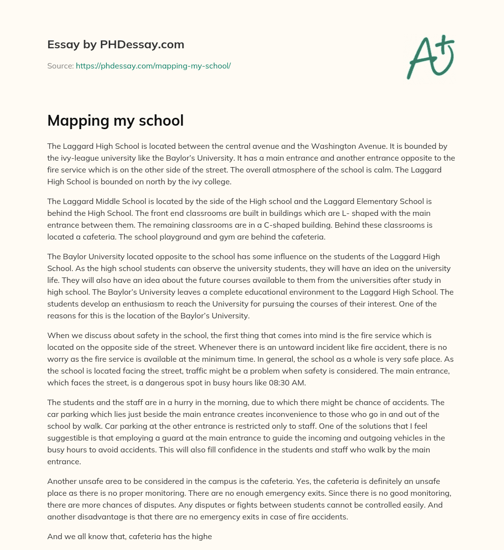 Mapping my school essay