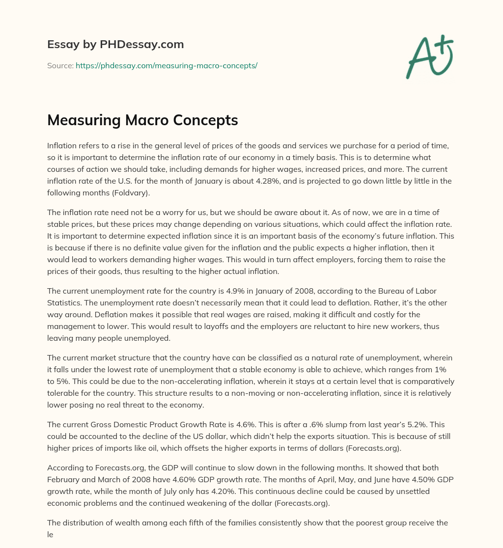 Measuring Macro Concepts essay