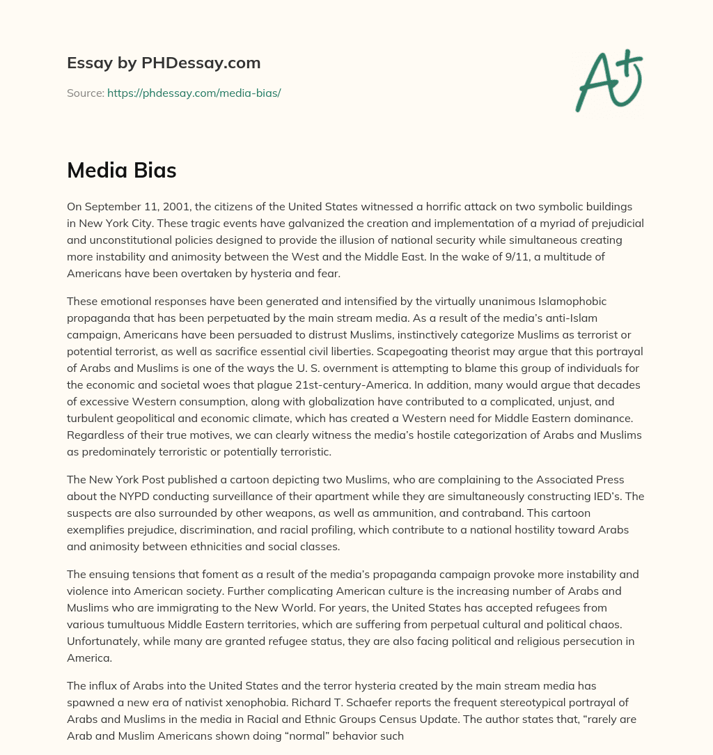 The Impact of 9/11 on Islamophobia and Civil Liberties in the United States essay