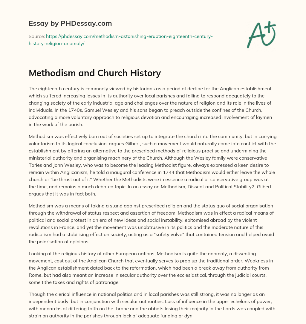 church history essay