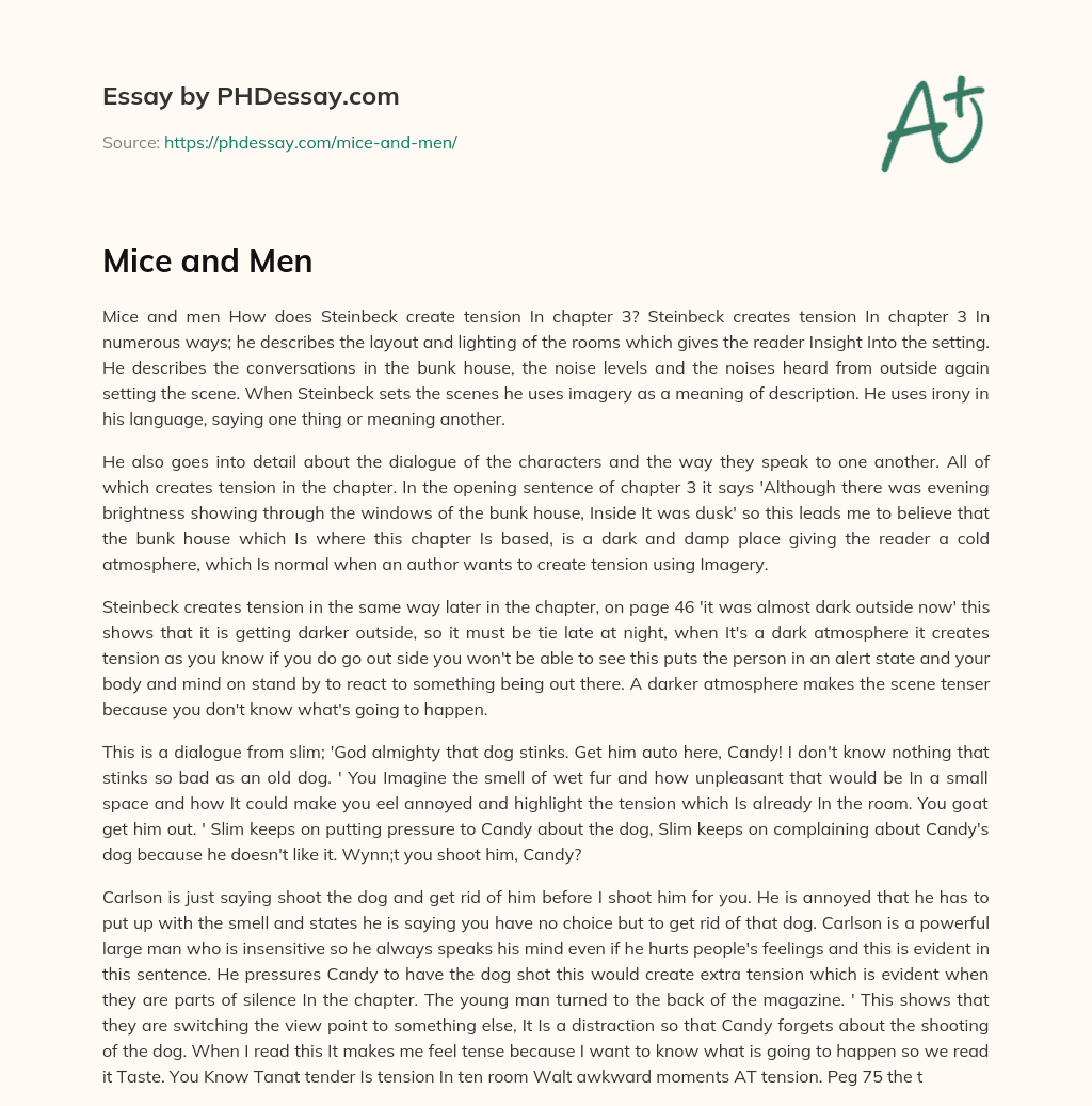 Mice and Men essay