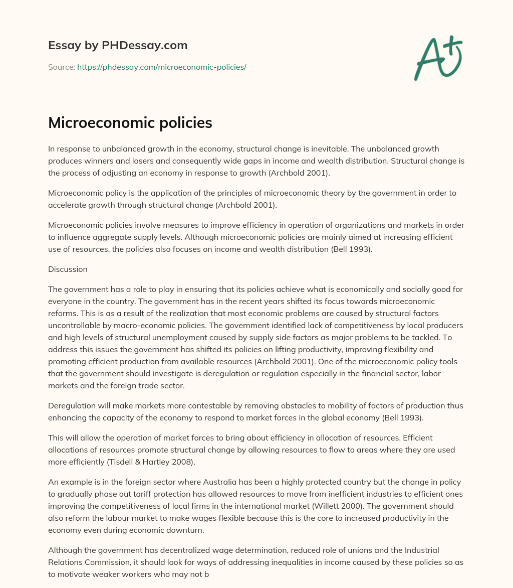 microeconomic-policies-phdessay