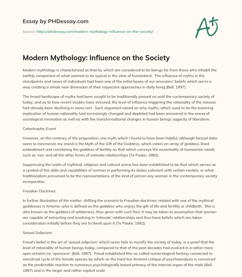 modern-mythology-influence-on-the-society-phdessay