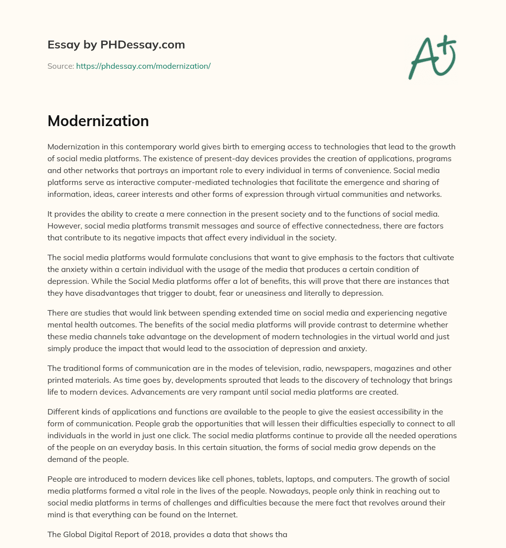 Positive and Negative Impacts of Social Media Platforms on Society essay