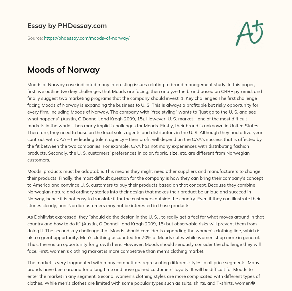 Moods of Norway essay