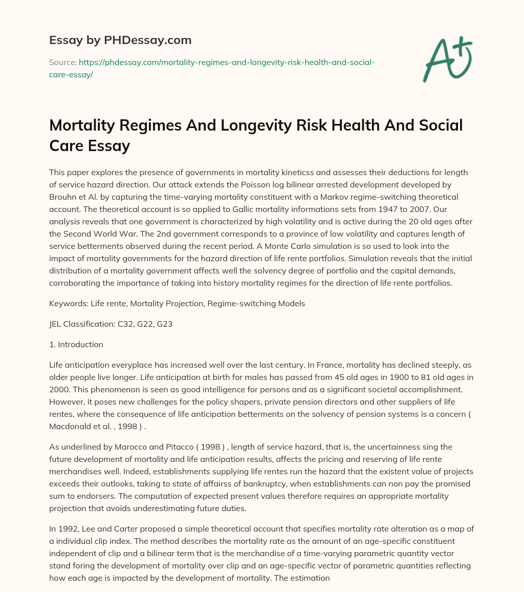 mortality of humans essay