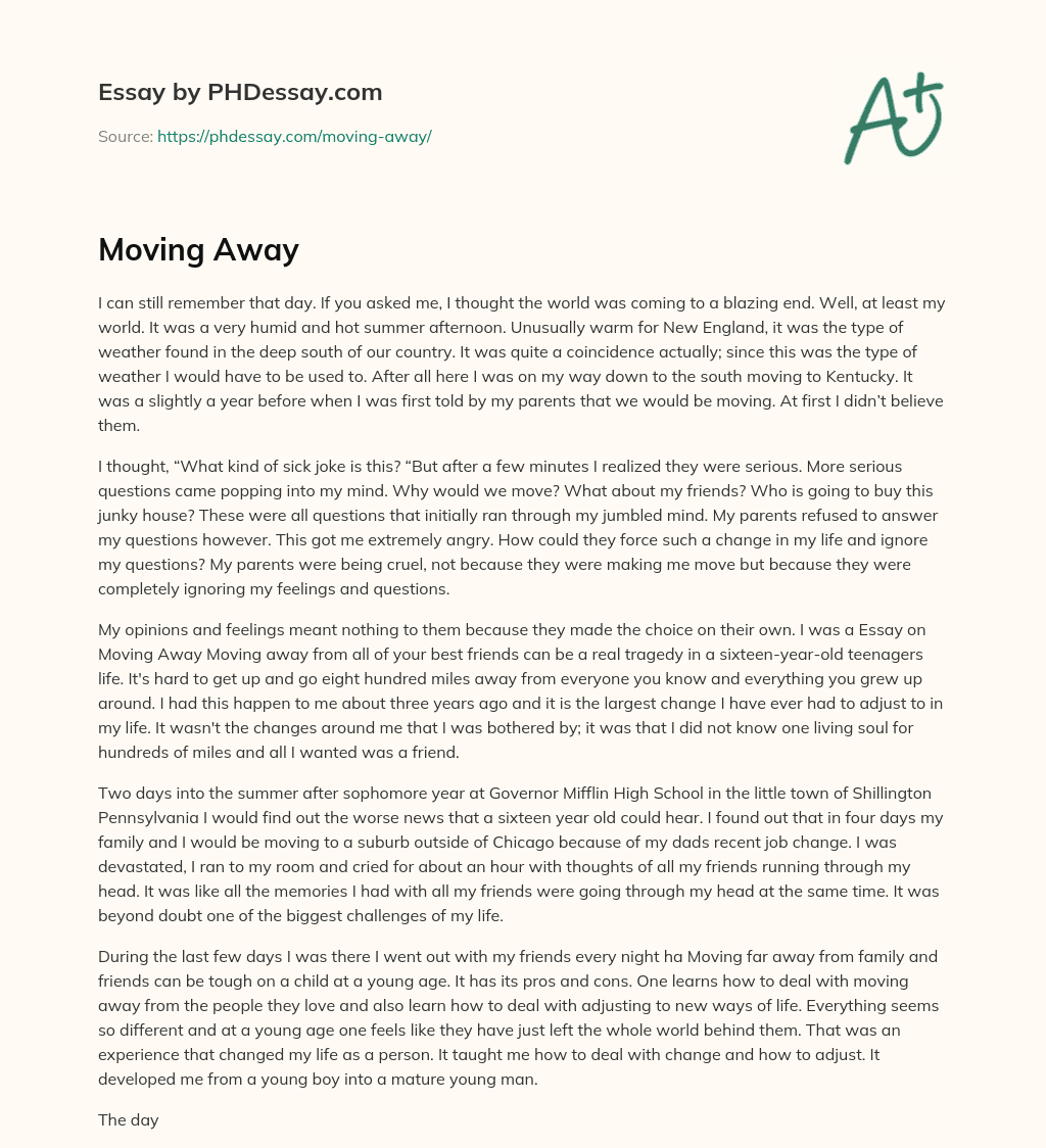 running away essay