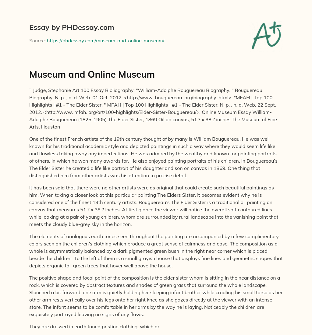 Museum and Online Museum essay