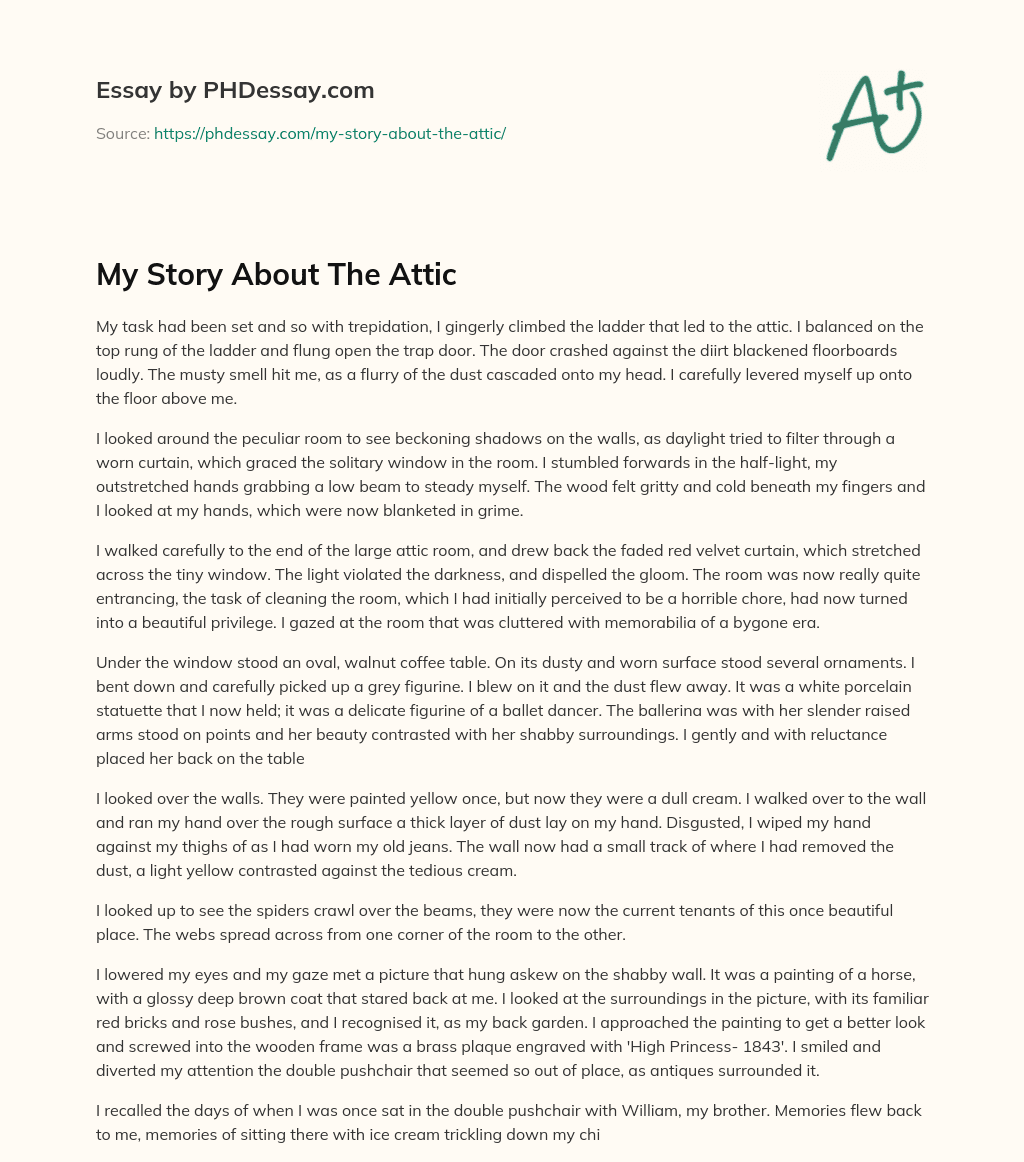 My Story About The Attic essay