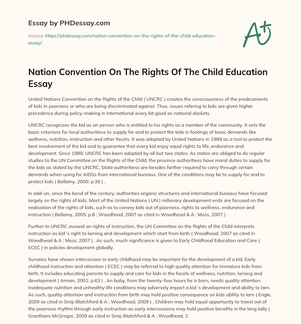 essay on rights to education