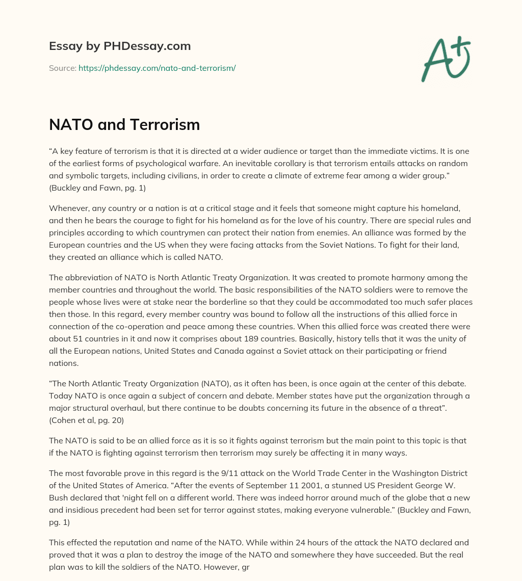 nato essay