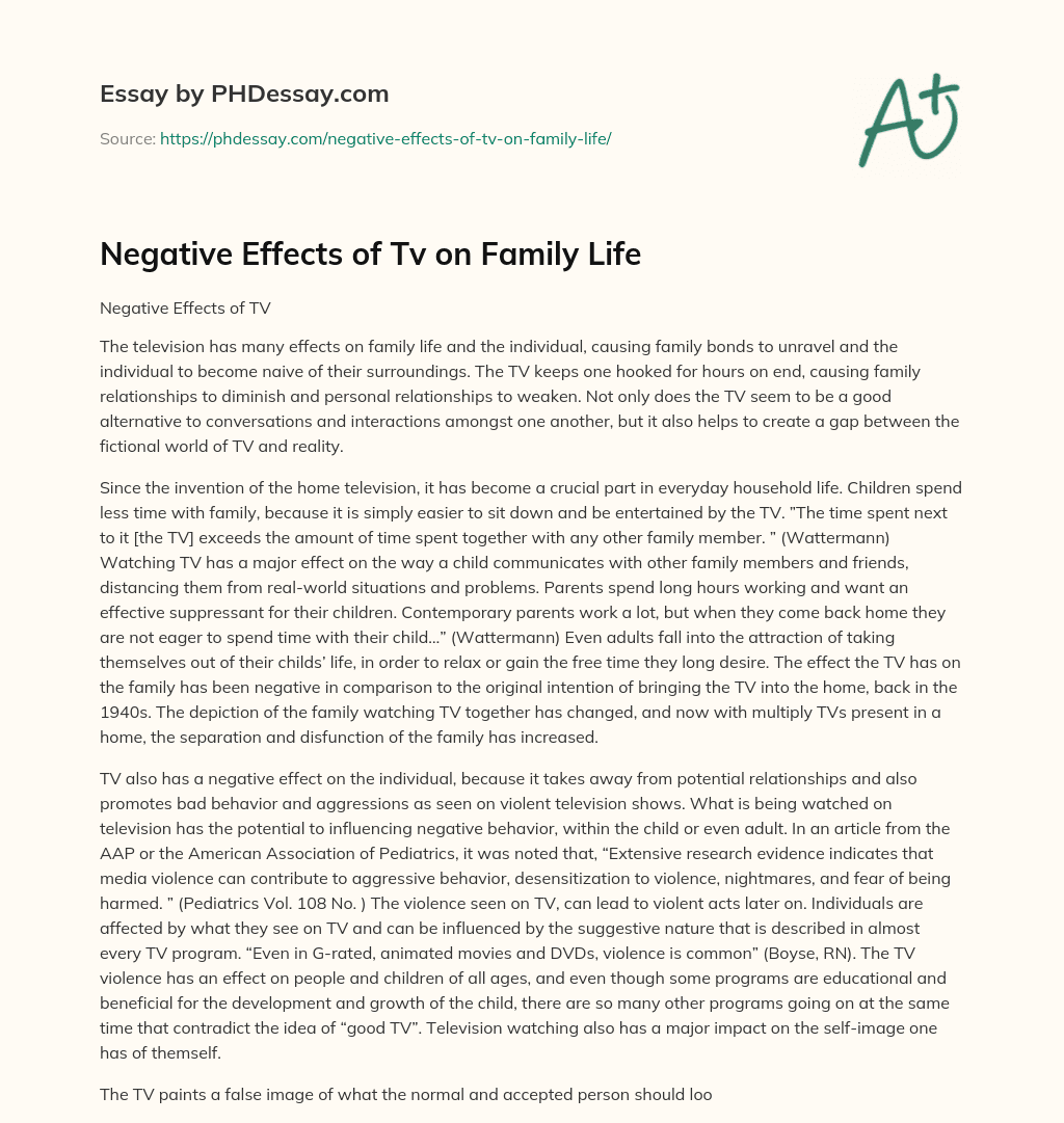 negative-effects-of-tv-on-family-life-essay-example-phdessay