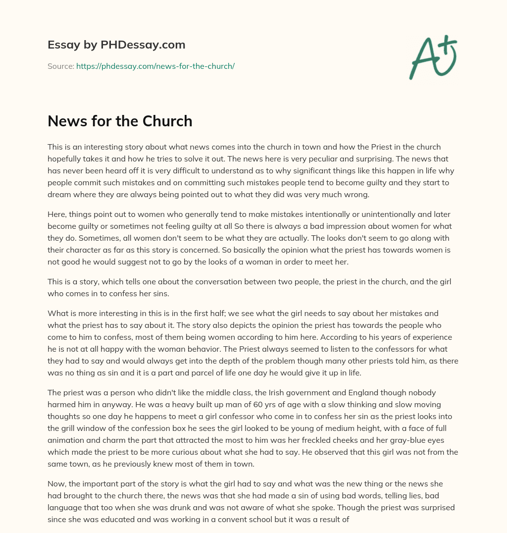 News for the Church essay