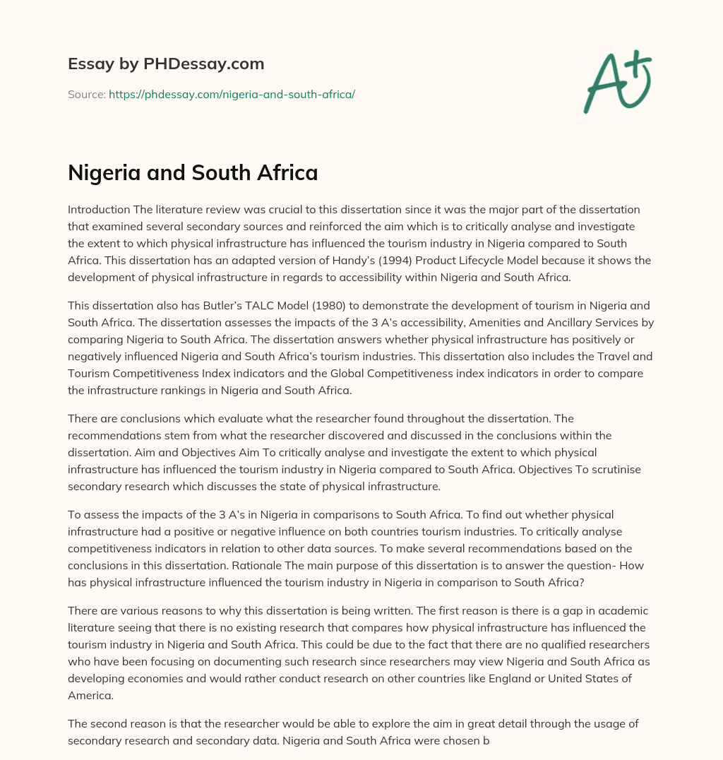 Nigeria and South Africa essay