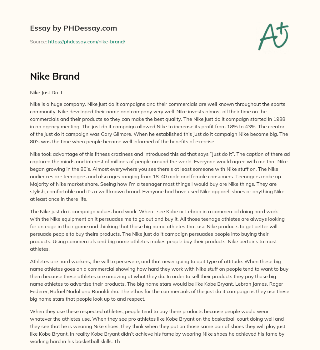 Nike Brand essay