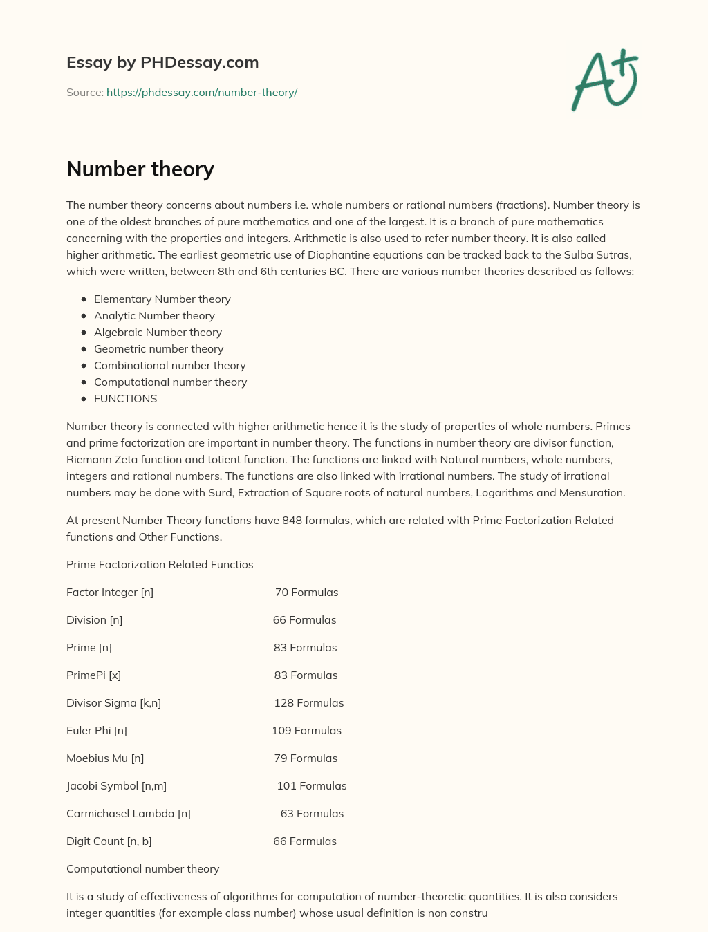 research papers in number theory