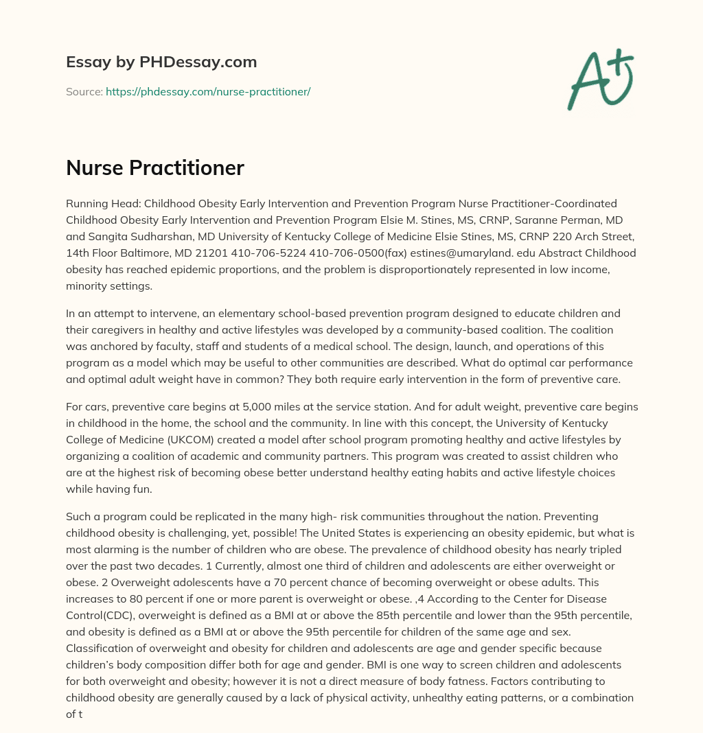 Nurse Practitioner essay
