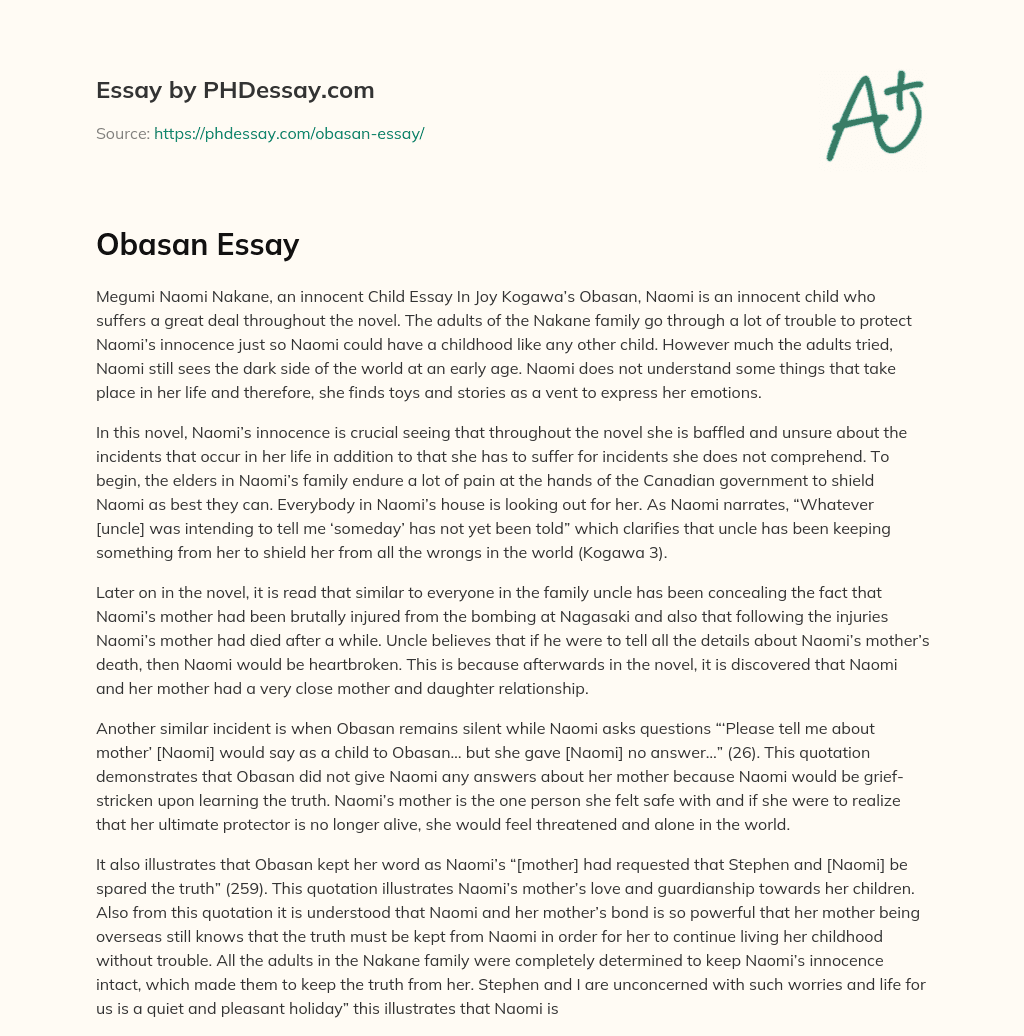 Obasan Essay essay