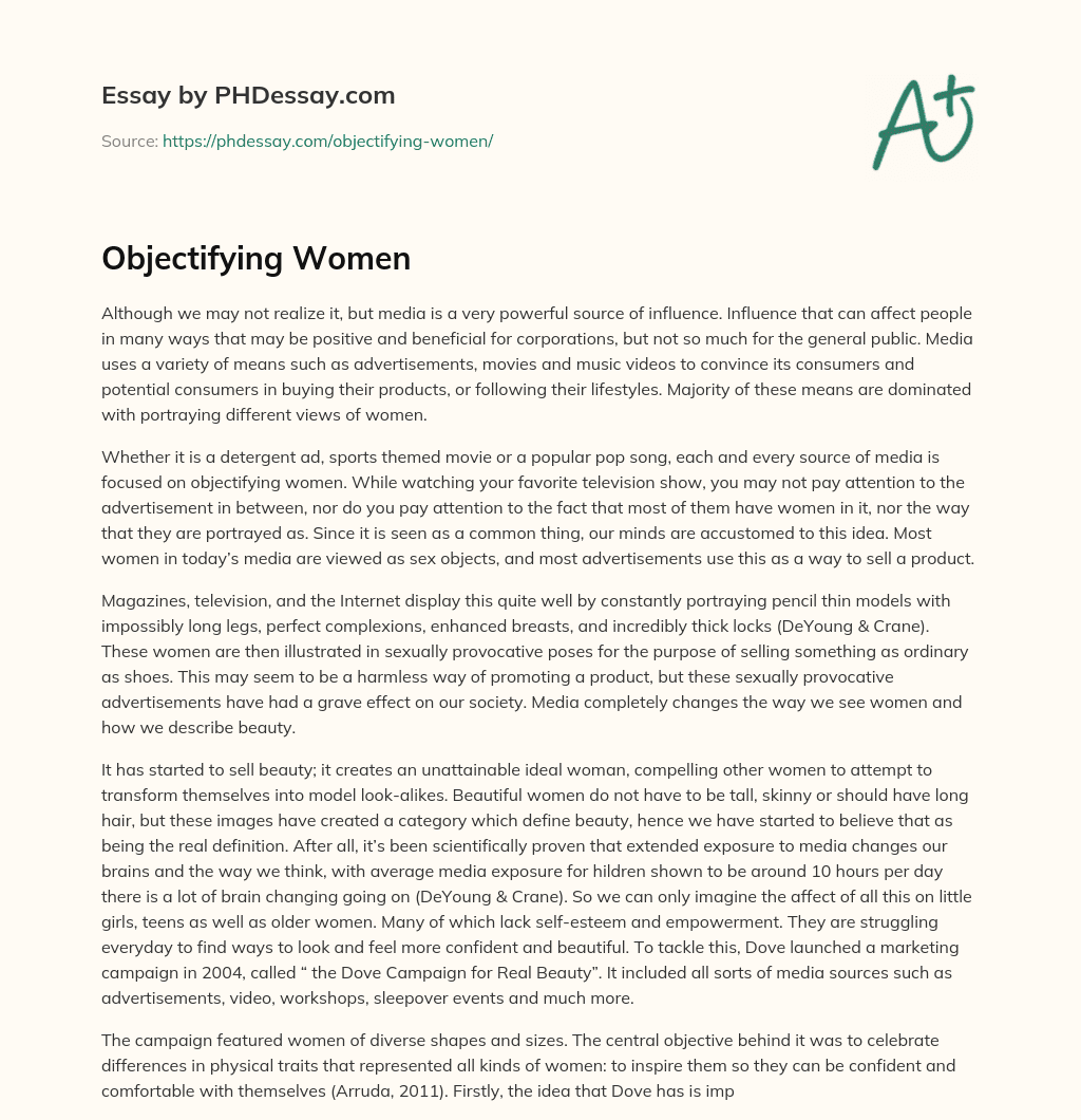 Objectifying Women essay