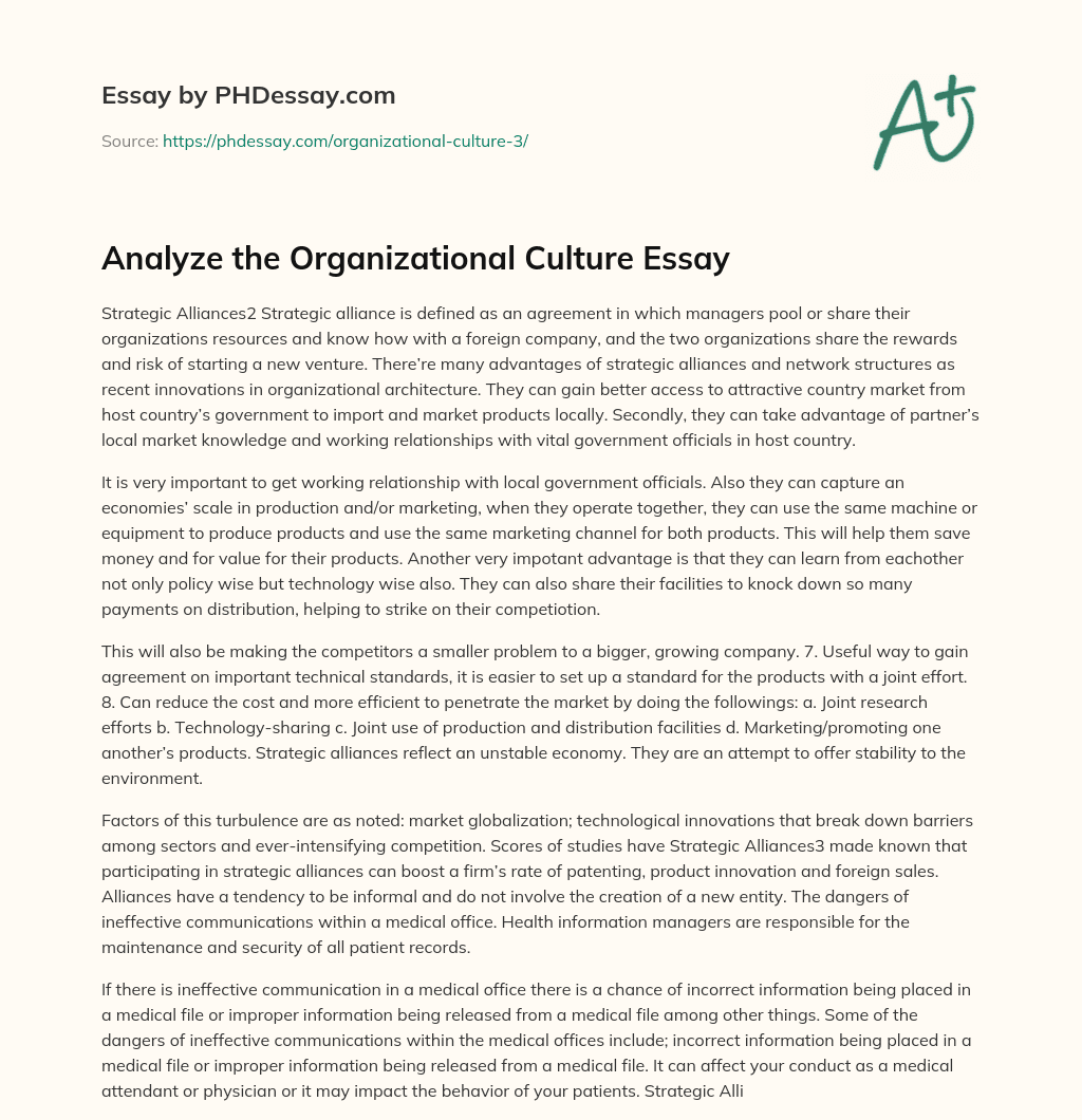 Advantages of Strategic Alliances in International Business essay