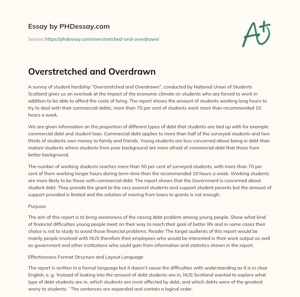 Overstretched and Overdrawn essay