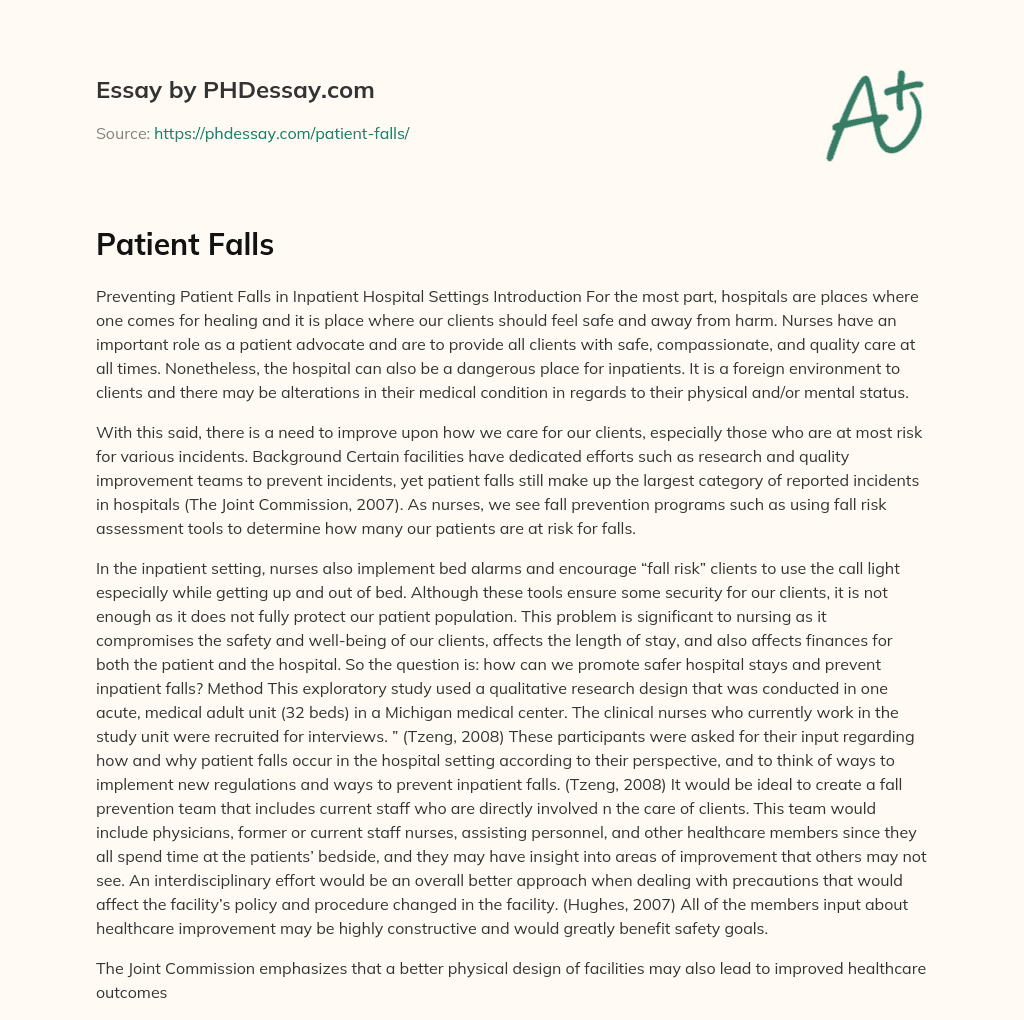 Patient Falls essay