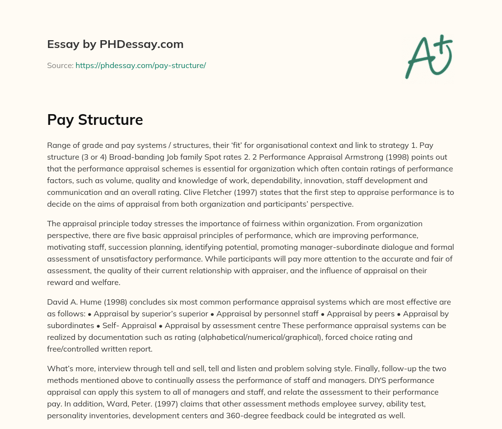 Pay Structure essay