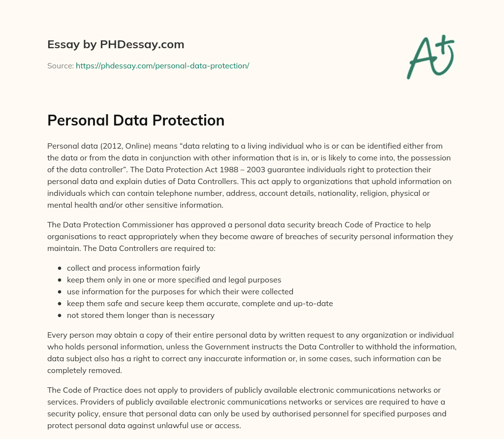 dissertation on data protection