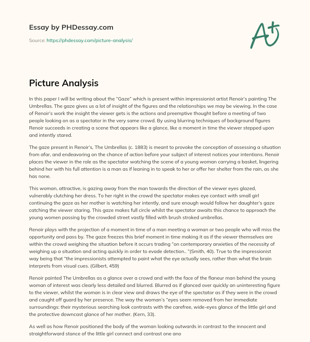 Picture Analysis essay