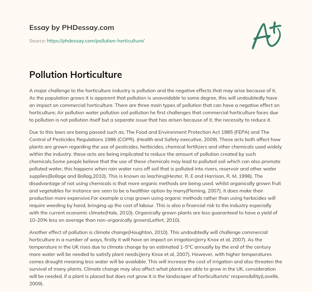 pollution-horticulture-400-words-phdessay