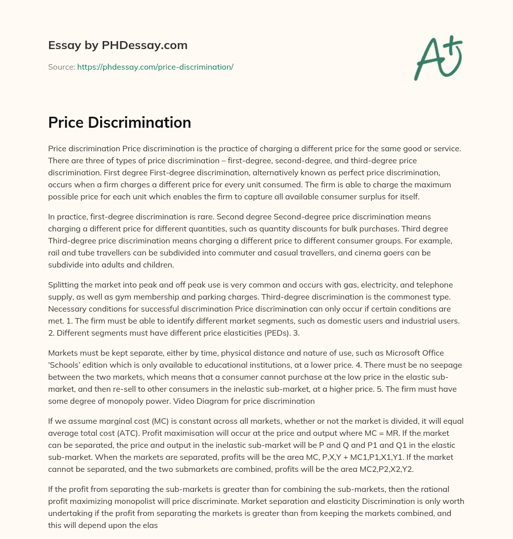 Price Discrimination essay