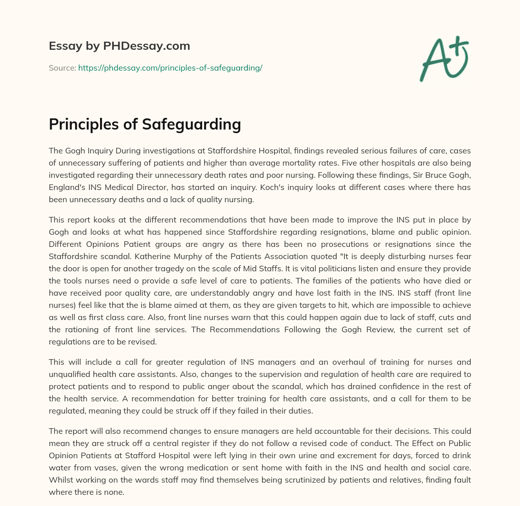 essay on safeguarding adults