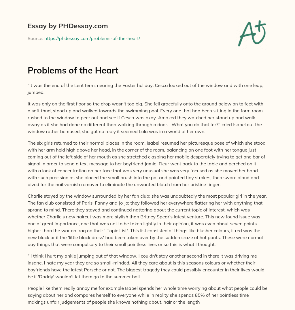 Problems of the Heart essay