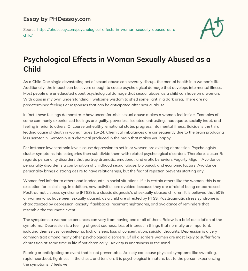 psychological-effects-in-woman-sexually-abused-as-a-child-phdessay