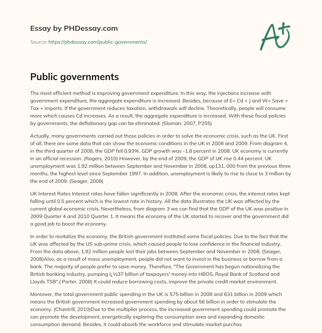 Public governments essay