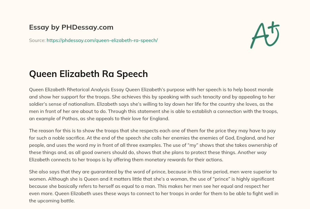 elizabeth essay