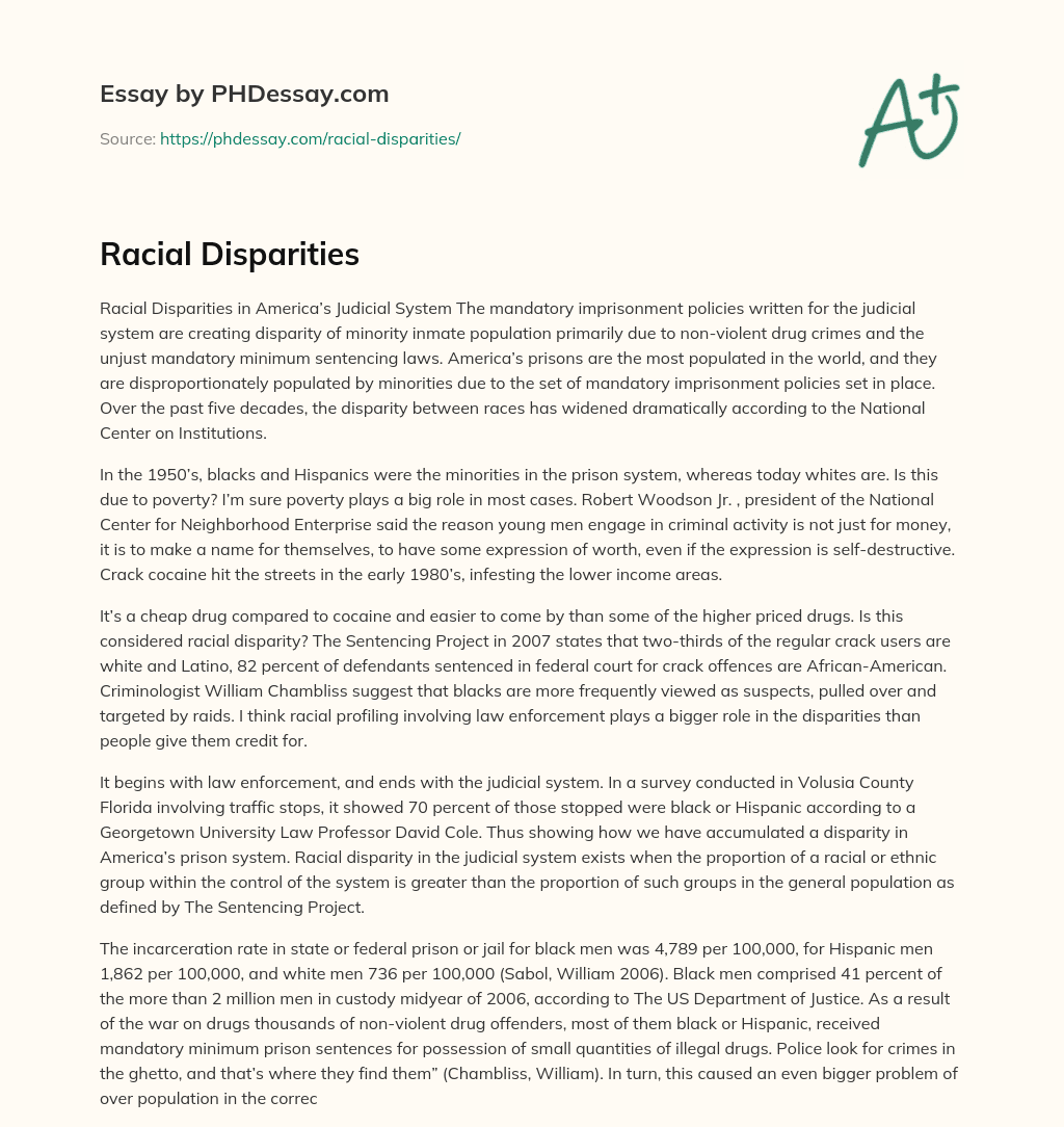 Racial Disparities essay