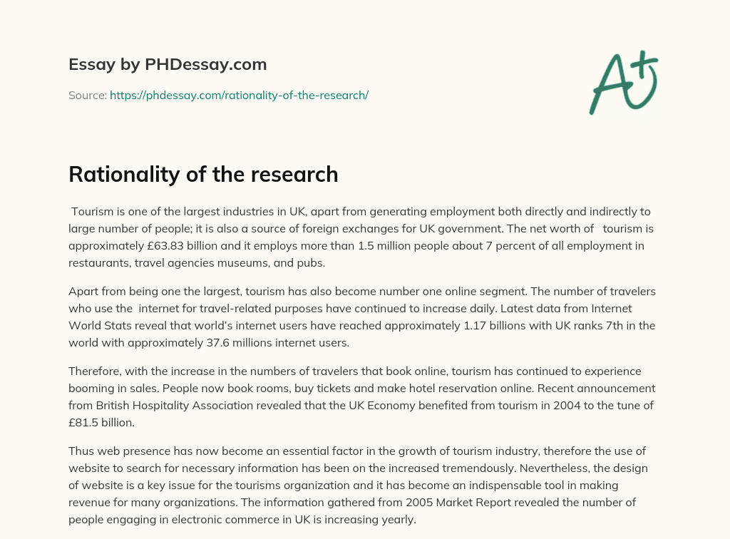 Rationality of the research essay