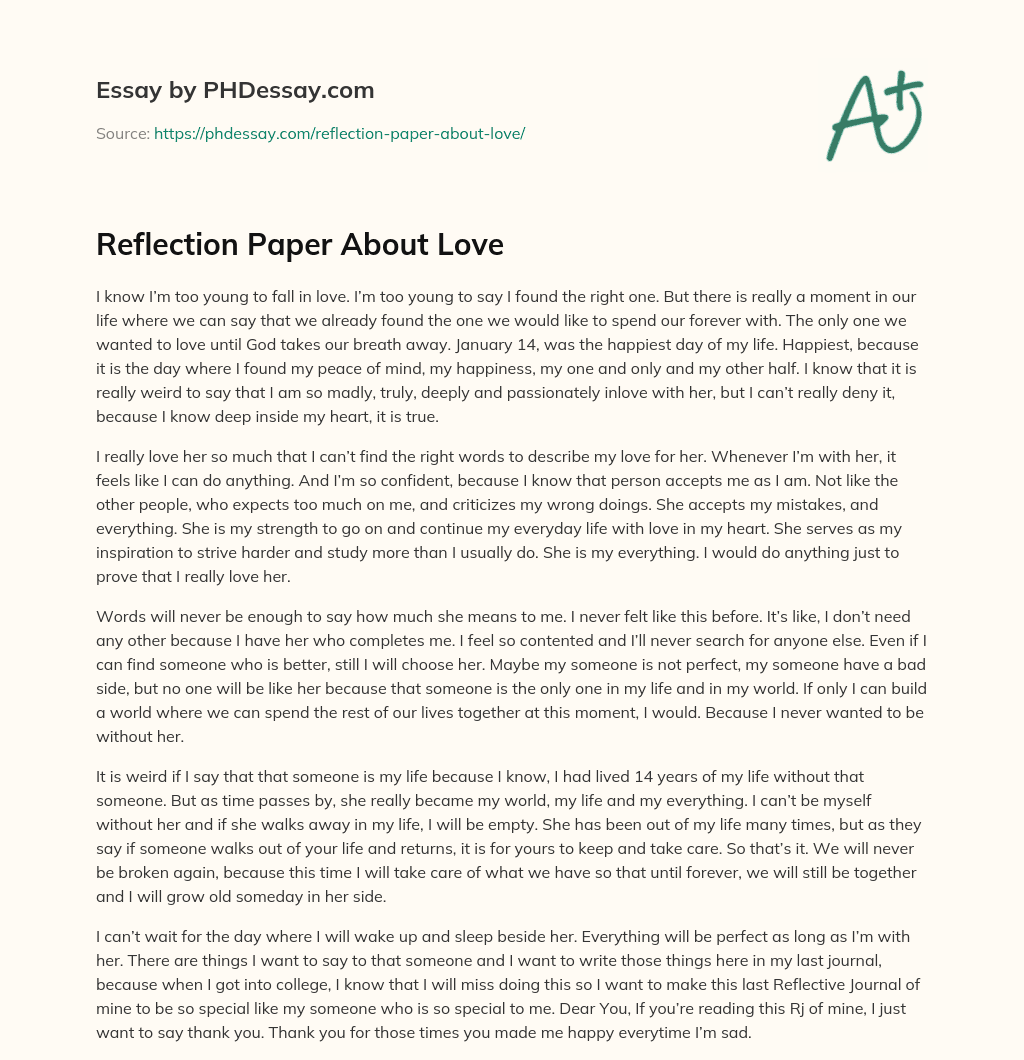 love reflection essay