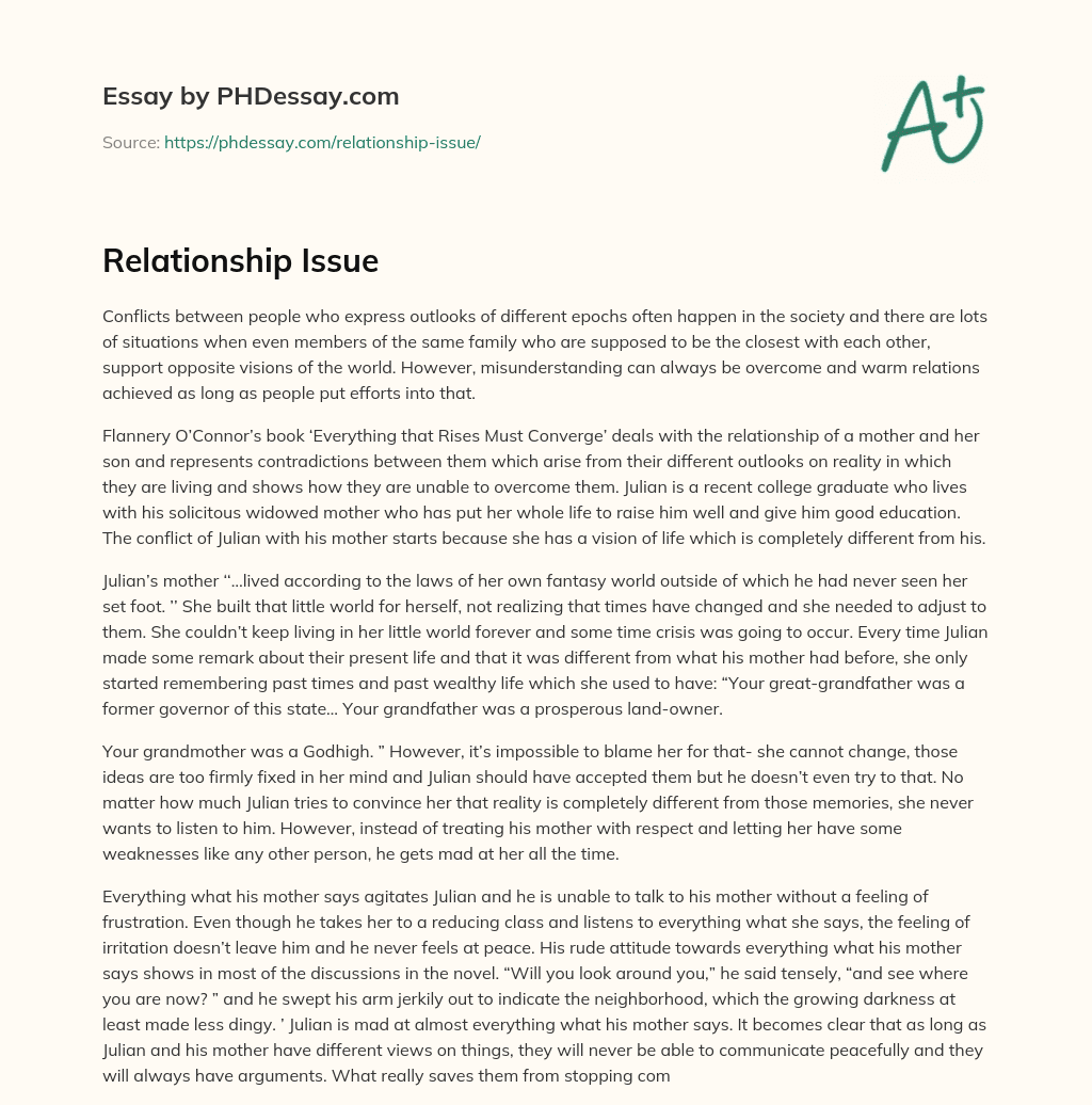 Relationship Issue essay